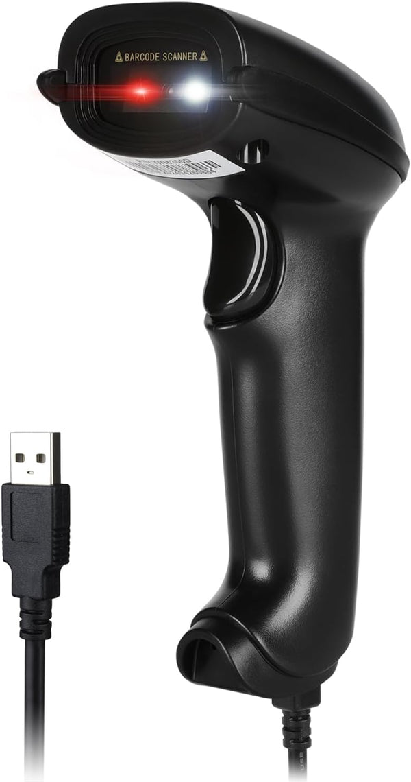 WoneNice USB 2D Barcode Scanner Handheld Wired QR/PDF417/Data Matrix Reader for POS, Retail,