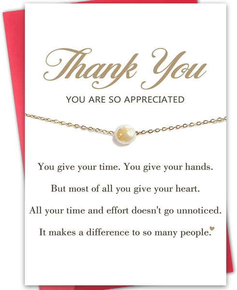 LiuuLi Thank You Card with Envelope for Women Her, Appreciation Gift for Teacher