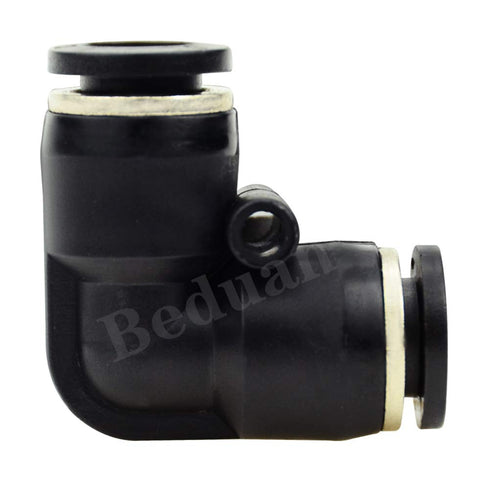 Beduan Push to Connect Elbow Fitting, 1/4" Tube OD Pneumatic 90 Degree Adapter (Pack of 10)
