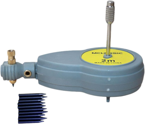 Rotape Tape Compass for Woodworking, Geometry Tool with 10 Pencil Leads, Drafting Compass for Circles and Lines
