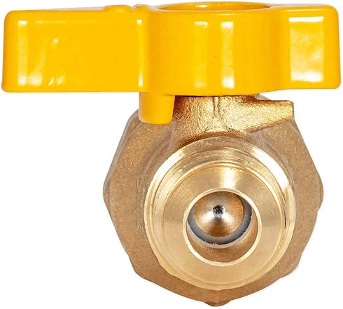Eastman Straight Gas Brass Ball Valve, 3/4 in FIP x 1/2 in OD Flare Female