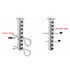 Heavy Duty Adjustable Clevis Pin Fastener Tool, Size 1/2 x 2inch Zinc Steel with 8 Holes & Matching R-Clip