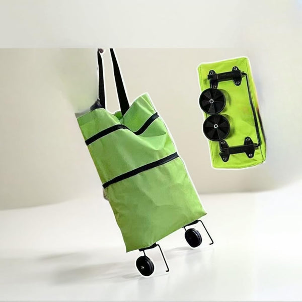 Generic Ultra-Convenient Folding Shopping cart for Groceries with Wheels - Heavy-Duty Bag for