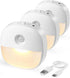 Lyridz Rechargeable Night Light, Motion Sensor Battery Nightlight, Mini Stick-on LED Closet