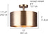 3-Light 15-Inch 60W Bulbs, Canarm Lola Semi-Flush Mount Ceiling Light, Gold Finish, Used Easy Installation