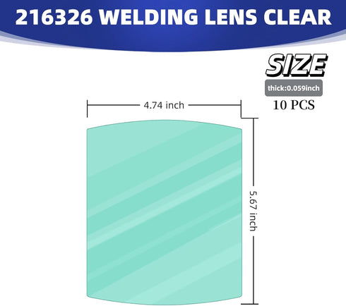 WZKO 10pcs 216326 MP-10 Front Lens Cover Helmet Outside Clear Lens Cover Replacement Compatible EIite Tltanium