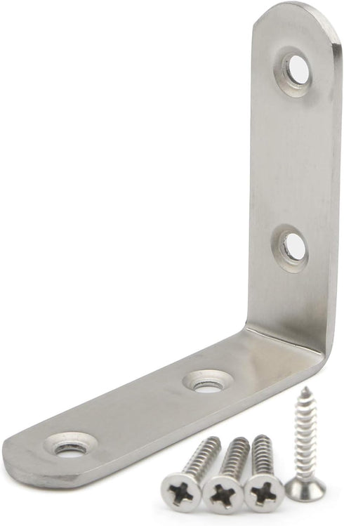 (10-Pack) 2.5mm 65mm 65mm 20mm 40 PxyelecStainless Steel L Bracket Joint Thick Silver Right Angle Corner Brace x x