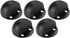 JQK Floor Door Stopper, Snowboard Hanger Storage, Stainless Steel Sound Dampening Door Stop Bumper, 5 Pack Black