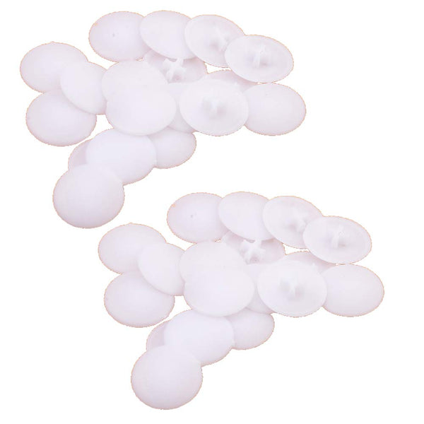 100 Pieces Plastic Round Cam Lock Fastener Cap, Cabinet Furniture Connecting Cam Fitting Cap, Outer Diameter 16.5mm,