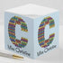 Custom Crayon Letter Note Cube for Teachers - Personalized Gift