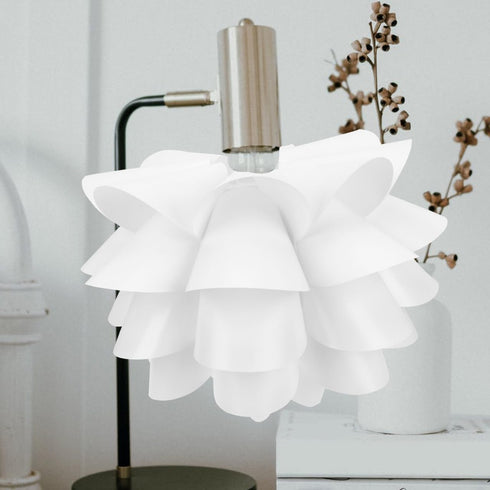 15.75 Inch Baluue Lotus Lampshade Table Lamp Cover Flower Light Shade with Durable Pp Frame for Home Decor Ceiling