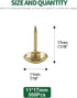 Keadic 300Pcs Antique Upholstery Tacks Kit - 7/16" (11mm) Gold Furniture Nails for DIY Projects
