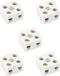 uxcell 2 Way Ceramics Terminal Blocks, High Temp Porcelain Connectors for Electrical Wire Cable, 5 Pcs