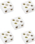 uxcell 2 Way Ceramics Terminal Blocks, High Temp Porcelain Connectors for Electrical Wire Cable, 5 Pcs