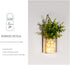 ECTY (2 Pack) Rustic Wall Sconces, Mason Jar Sconces, Farmhouse Home Decor, LED Fairy Lights, Green Fake Plant