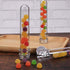 10 Pack 40ml Clear Plastic Test Tubes with Screw Caps, Multi-Purpose Vials for Scientific Experiments, Party, Candy