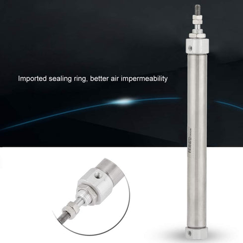 CDJ2D16-125B Pneumatic Slim Air Cylinder, Double Acting Single Rod, 16mm Bore, 125mm Stroke