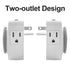 24 Hour Indoor Mechanical Timer with 2 Ground 3 Plug Socket Timer 30 min Daily on/Off Cycle for Lamps, Christmas Tree Lights, ETL Certified, White 2 Pack