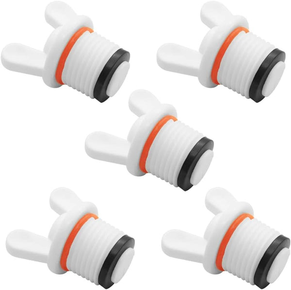 Joywayus 3/4" PT Male Thread PPR Pipe Fitting End Caps Connector Plug with Butterfly, Pack of 5