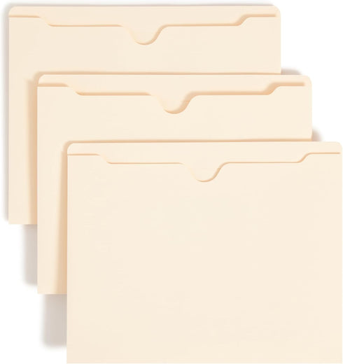Smead File Jackets, 25 Count, Manila, Reinforced Straight-Cut Tabs, Letter Size (75517)