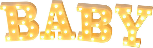Generic Led Message Board, Illuminated Letters, Warm Yellow Glow, Decorative Night Light for