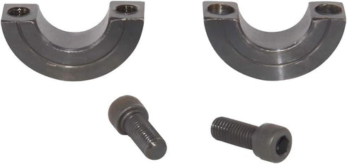 Two-Piece Clamping Collar, Carbon Steel with Black Oxide Plating, 7/8" Bore Size, Set Screw
