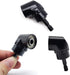 QISF 2Pcs Black 105 Degree 1/4 Inch Right Angle Drill Adapter, Hex Shank Screwdriver Extension Tool