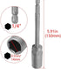 Utoolmart 1/4" Quick-Change Hex Shank Nut Setter Driver Drill Bit, 150mm Length, Metric No-magnetic, 1 Pcs