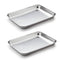 2 Pack Stainless Steel Tray, Non Toxic Heavy Duty Pan for Kitchen Baking, Lab Instrument, Medical Surgical Use