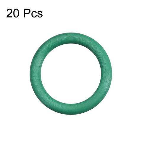 uxcell Fluorine Rubber O-Rings, Green, Pack of 20, 11mm OD, 8mm ID, 1.5mm Width FKM Seal Gasket
