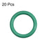 uxcell Fluorine Rubber O-Rings, Green, Pack of 20, 11mm OD, 8mm ID, 1.5mm Width FKM Seal Gasket