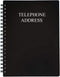 Telephone Address & Birthday Book with Tabs, Black 5x7 inch Address Log Book for Contacts, Phone Numbers, Addresses,