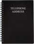Telephone Address & Birthday Book with Tabs, Black 5x7 inch Address Log Book for Contacts, Phone Numbers, Addresses,