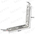 Generic 85mm 85mm 6-Piece Set L-Shaped Shelf Bracket Corner Shelf Angle Bracket Wall Mount * Stainless Steel Silver