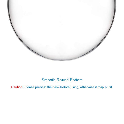 StonyLab 500 ml Short Neck Round Bottom Flask, Borosilicate Glass, 24/40 Joint