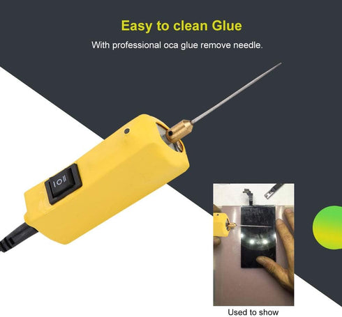 Taidda Mobile Phone LCD Screen Glue Remover, Electric Glue Removal Tool for Repairing LCD Screens, 100-240V