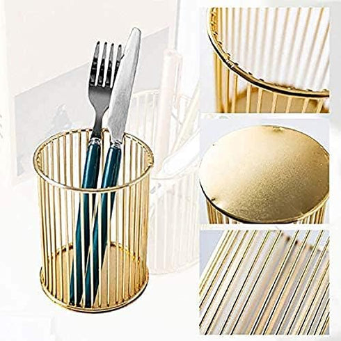 QDKVTNDJZ Metal, Pen Pot Organizers Makeup Brushes Holder for Multifunctional Office/Organiser Desk Organizer