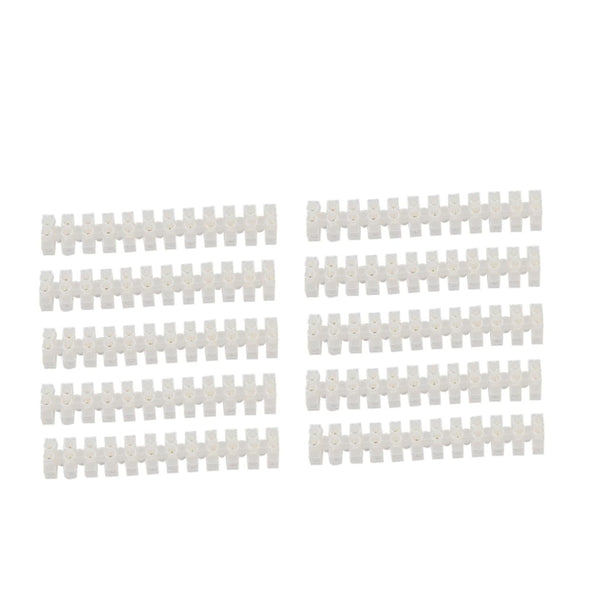 12-Position Wire Connector Barrier Terminal Strip 10a Brass Firmware Fastening Galvanized Screw
