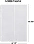 Dunwell Business Card Holder Sleeves - 25 Pack for 500 Cards, Heavyweight Plastic Sheet Protectors