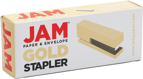 JAM PAPER Modern Desk Stapler - Gold - Individually Sold
