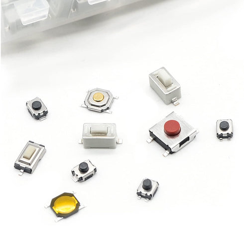 QTETAK 200 Pcs Micro Momentary Tactile Push Button Switch Assortment Kit - 10 Value