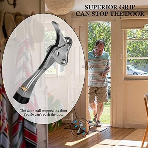 GroTheory 3 Pack Door Stoppers - 4 inch Kickdown Heavy Duty Door Stops for Bottom of Door