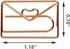 Envelope Shape Small Paper Clips, Cute Funny Bookmark Marking Clips for Office School Wedding Party Decoration, 20 pcs