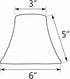 Aspen Creative 32127-2 Set (2 Pack), 6" (3" 6" 5") Small Hardback Empire Shape Chandelier Clip-On Lamp Shade