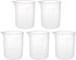 uxcell 5pcs Measuring Cup Labs PP Graduated Beakers, 150ml