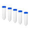 YOKIVE Pack of 10 Plastic Centrifuge Tubes, 45ml Laboratory Tube with Conical Bottom, Blue