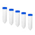 YOKIVE Pack of 10 Plastic Centrifuge Tubes, 45ml Laboratory Tube with Conical Bottom, Blue