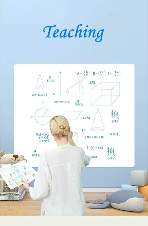 Large Dry Erase White Board Sticker, 3 feet x 5 feet, Peel and Stick Self Adhesive Wallpaper for Home Office