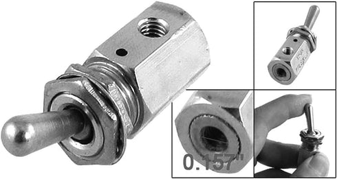 TV-3S Electric Solenoid Air Valve Knob Toggle Value Switch, Pneumatic Mechanical Air Valve 2 Position 3 Way by Actmei
