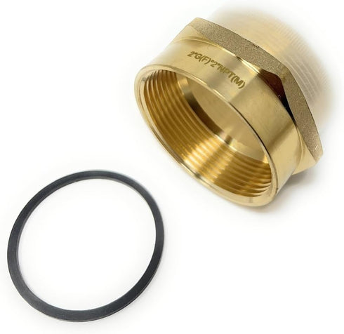 G Thread Female to NPT Male Pipe Fitting Adapter, Lead-Free Adapter (2 inch)